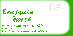 benjamin hurth business card